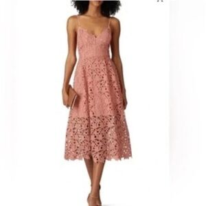 ASTR THE LABEL PASTEL PINK MIDI DRESS